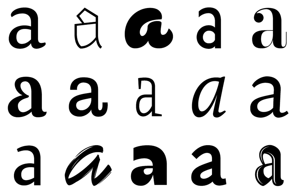 typography typefaces letter test