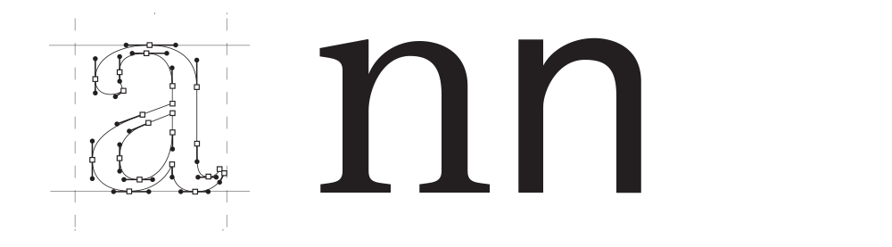 serif sans serif bezier curves courbes