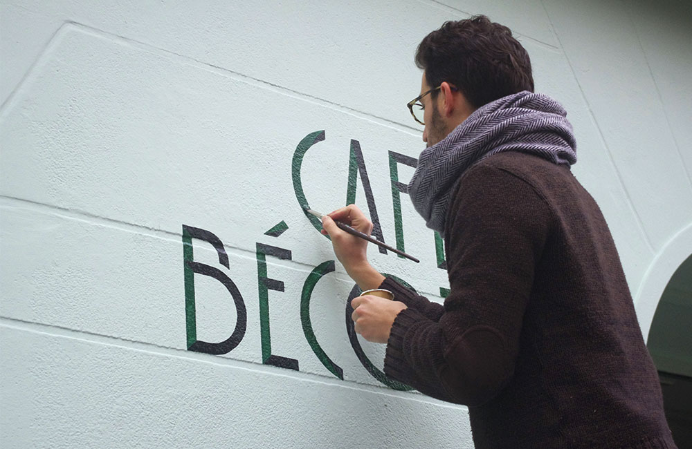 one shot lettering painting letters