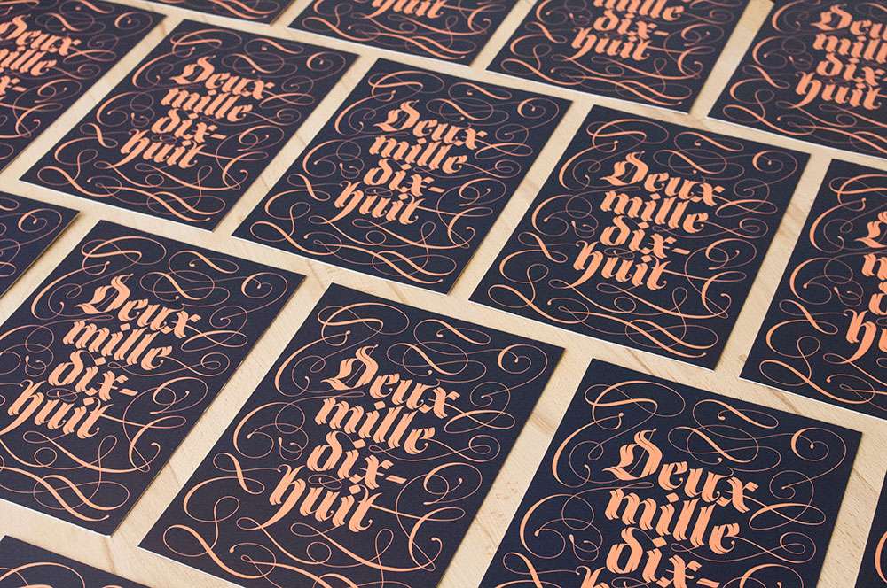 lettering cards arabesques blackletter