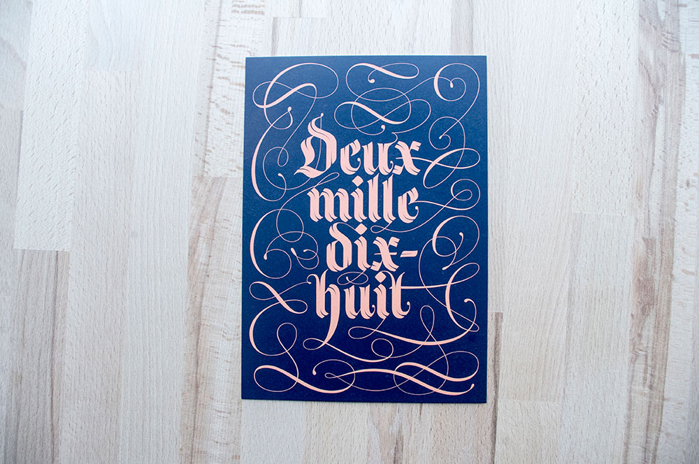 lettering cards arabesques blackletter