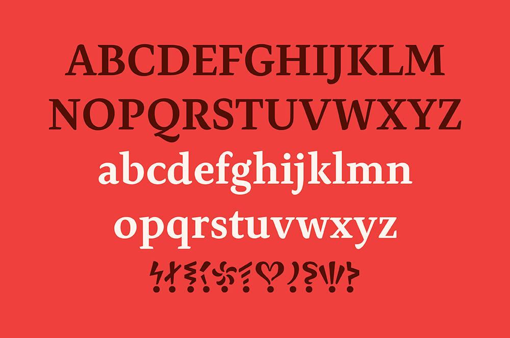 glyph set andersen typeface signs feeling