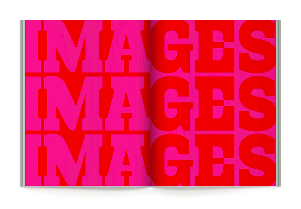 double pages du magazines Cercle montrant le mot images composé en Parade une police de caractères mécane assez épaisse et compact pour le titrage